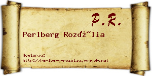 Perlberg Rozália névjegykártya